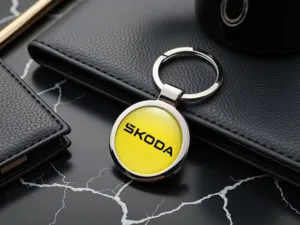 Skoda Sicherheits Schlüsselanhänger Kraftvoll Robust Metall